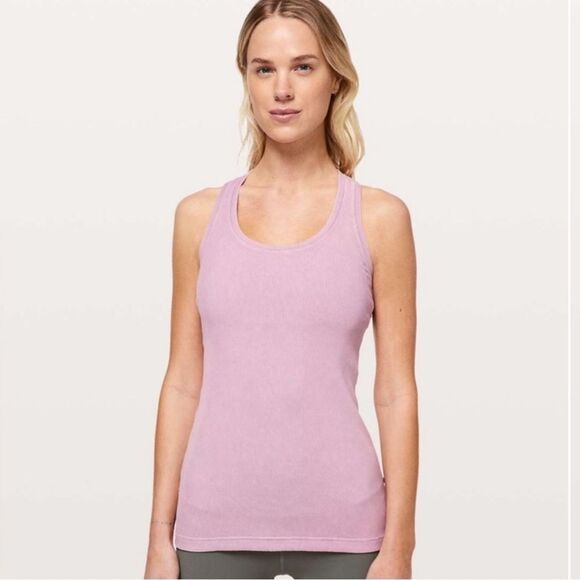 Lululemon cool racerback ribbed tank washed antoinette pink - Picture 1 of 5